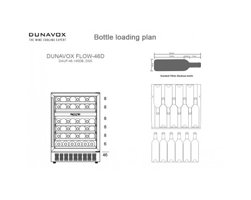 Купить Винный шкаф Dunavox DAUF-46.145DBH в интернет-магазине Мега-кухня 4 Купить Винный шкаф Dunavox DAUF-46.145DBH в интернет-магазине Мега-кухня 4