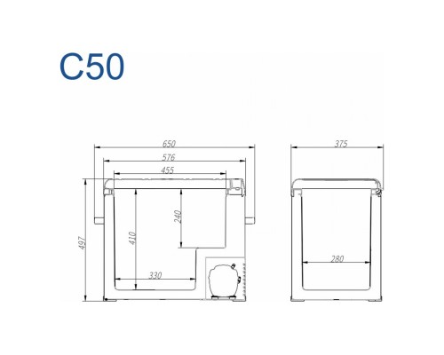 Купить  Автохолодильник Alpicool C50 в интернет-магазине Мега-кухня 5