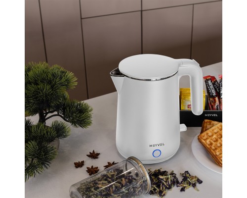 Купить Электрический чайник Meyvel MKE-04T (White) в интернет-магазине Мега-кухня 7 Купить Электрический чайник Meyvel MKE-04T (White) в интернет-магазине Мега-кухня 7