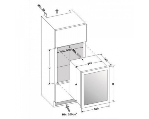 Купить  Винный шкаф Dunavox DAB-36.80DW в интернет-магазине Мега-кухня 6