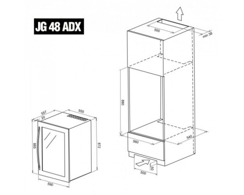 Купить  Винный шкаф IP Industrie JG 48 ADX в интернет-магазине Мега-кухня 8