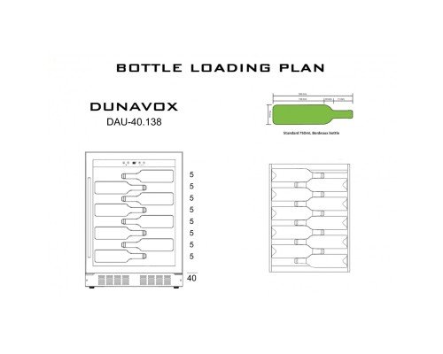 Купить  Винный шкаф Dunavox DAU-40.138SS в интернет-магазине Мега-кухня 3