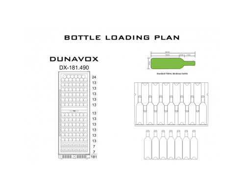 Купить  Винный шкаф Dunavox DX-181.490DBK в интернет-магазине Мега-кухня 4