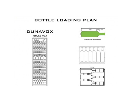 Купить  Винный шкаф Dunavox DX-89.246TB в интернет-магазине Мега-кухня 3