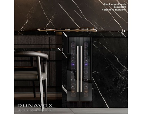 Купить  Винный шкаф Dunavox DX-7.20BK/DP в интернет-магазине Мега-кухня 1