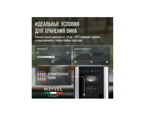 Купить  Винный шкаф Meyvel MV06-BSF1 (easy) в интернет-магазине Мега-кухня 9