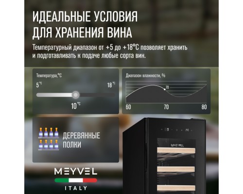 Купить Винный шкаф Meyvel MV19-KBF2 в интернет-магазине Мега-кухня 8 Купить Винный шкаф Meyvel MV19-KBF2 в интернет-магазине Мега-кухня 8