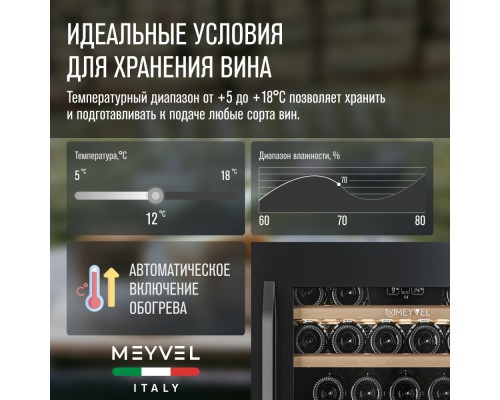 Купить  Винный шкаф Meyvel MV22-KBB1 в интернет-магазине Мега-кухня 8