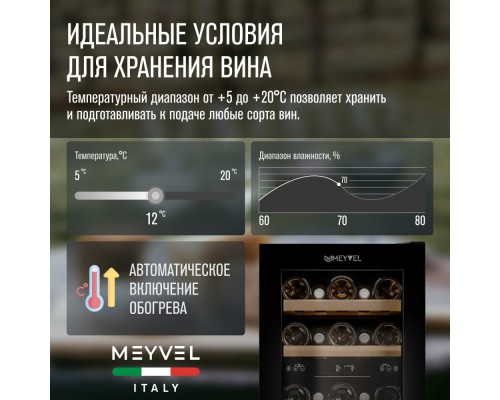 Купить Винный шкаф Meyvel MV28NH-KBT2 в интернет-магазине Мега-кухня 9 Купить Винный шкаф Meyvel MV28NH-KBT2 в интернет-магазине Мега-кухня 9