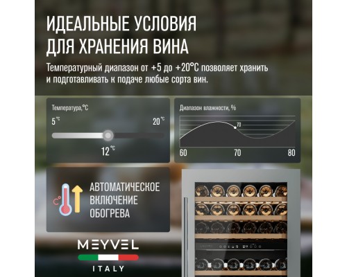 Купить Винный шкаф Meyvel MV77PRO-KST2 в интернет-магазине Мега-кухня 9 Купить Винный шкаф Meyvel MV77PRO-KST2 в интернет-магазине Мега-кухня 9