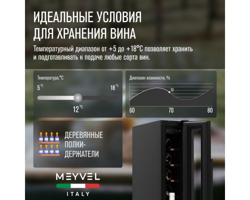 Купить  Винный шкаф Meyvel MV8-KBT1 в интернет-магазине Мега-кухня 9