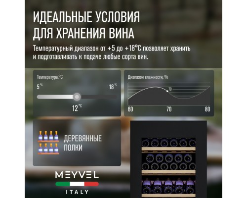 Купить Винный шкаф Meyvel MV89-KBB3 в интернет-магазине Мега-кухня 8 Купить Винный шкаф Meyvel MV89-KBB3 в интернет-магазине Мега-кухня 8