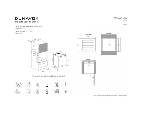 Купить Винный шкаф Dunavox DXB-24.51B.TO в интернет-магазине Мега-кухня 6 Купить Винный шкаф Dunavox DXB-24.51B.TO в интернет-магазине Мега-кухня 6