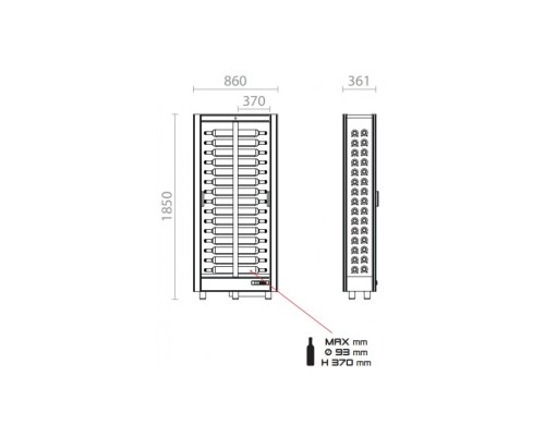 Купить  Винный шкаф EXPO Teca Vino TMH-V10 в интернет-магазине Мега-кухня 8