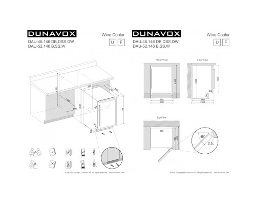 Купить  Винный шкаф Dunavox DAU-46.146DW в интернет-магазине Мега-кухня 5