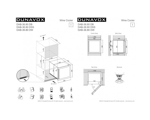 Купить  Винный шкаф Dunavox DAB-36.80DW в интернет-магазине Мега-кухня 5