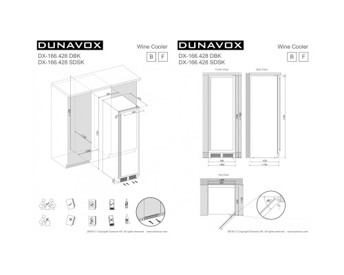 Купить  Винный шкаф Dunavox DX-166.428DBK в интернет-магазине Мега-кухня 11