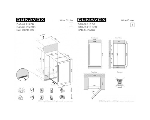 Купить  Винный шкаф Dunavox DAB-89.215DB в интернет-магазине Мега-кухня 5