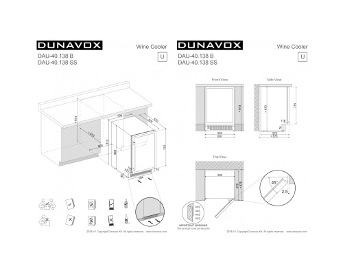 Купить  Винный шкаф Dunavox DAU-40.138B в интернет-магазине Мега-кухня 4