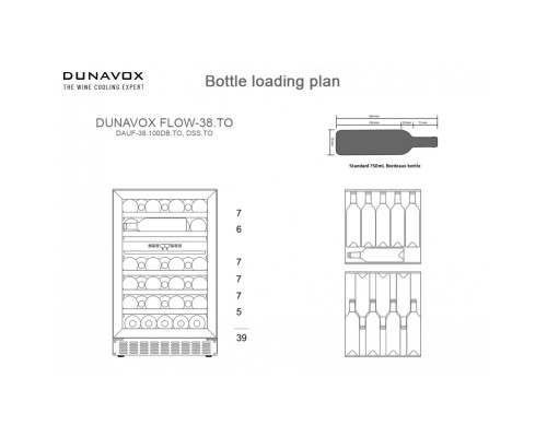 Купить  Винный шкаф Dunavox DAUF-38.100DMB в интернет-магазине Мега-кухня 5