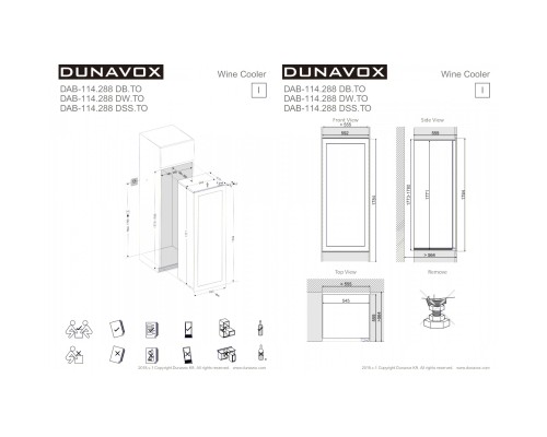 Купить  Винный шкаф Dunavox DAB-114.288DSS.TO в интернет-магазине Мега-кухня 7