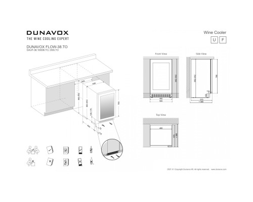 Купить  Винный шкаф Dunavox DAUF-38.100DMB в интернет-магазине Мега-кухня 4