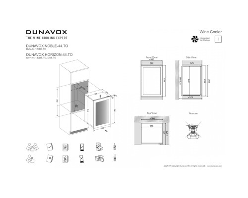 Купить Винный шкаф Dunavox DVN-44.120DB.TO в интернет-магазине Мега-кухня 8 Купить Винный шкаф Dunavox DVN-44.120DB.TO в интернет-магазине Мега-кухня 8