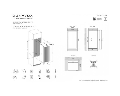 Купить Винный шкаф Dunavox DVN-70.185DB.TO в интернет-магазине Мега-кухня 8 Купить Винный шкаф Dunavox DVN-70.185DB.TO в интернет-магазине Мега-кухня 8