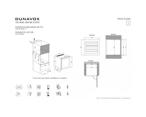 Купить Винный шкаф Dunavox DXB-26.69DB.TO в интернет-магазине Мега-кухня 6 Купить Винный шкаф Dunavox DXB-26.69DB.TO в интернет-магазине Мега-кухня 6