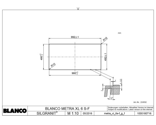 Купить  Кухонная мойка Blanco Metra XL 6 S-F темная скала  в интернет-магазине Мега-кухня 4