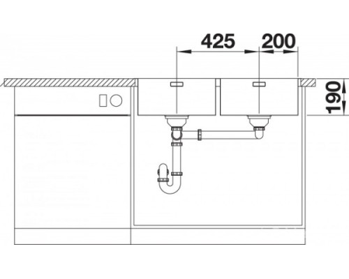 Купить  Кухонная мойка Blanco Andano 400/400-IF  в интернет-магазине Мега-кухня 6