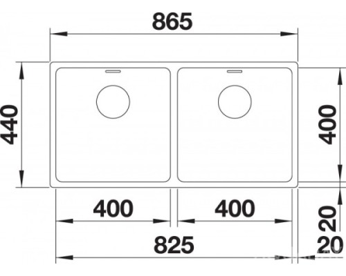 Купить  Кухонная мойка Blanco Andano 400/400-IF  в интернет-магазине Мега-кухня 4