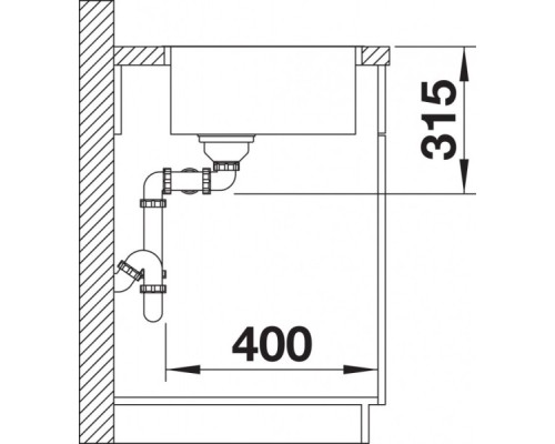 Купить  Кухонная мойка Blanco Andano 400/400-IF  в интернет-магазине Мега-кухня 7