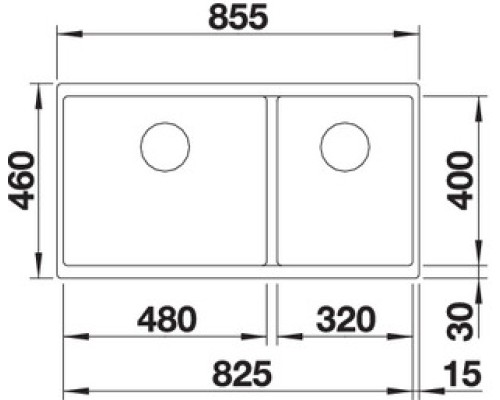 Купить  Кухонная мойка Blanco Subline 480/320-U антрацит  в интернет-магазине Мега-кухня 1