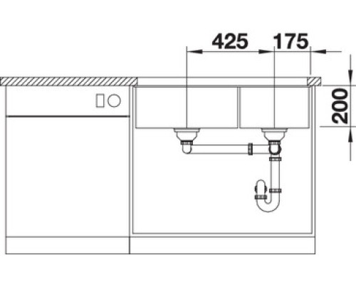 Купить  Кухонная мойка Blanco Subline 480/320-U антрацит  в интернет-магазине Мега-кухня 3