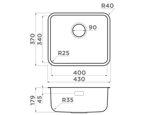 Купить Мойка кухонная Omoikiri Omi 43-U/I Ultra Mini GB 4997417 из нержавеющей стали, графит в интернет-магазине Мега-кухня 1 Купить Мойка кухонная Omoikiri Omi 43-U/I Ultra Mini GB 4997417 из нержавеющей стали, графит в интернет-магазине Мега-кухня 1
