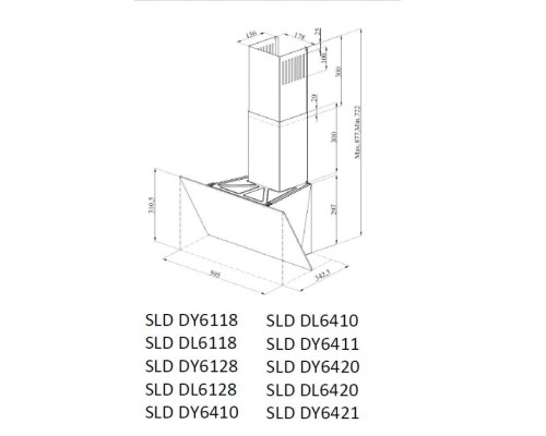 Купить  Вытяжка Schaub Lorenz SLD DY6128 в интернет-магазине Мега-кухня 5