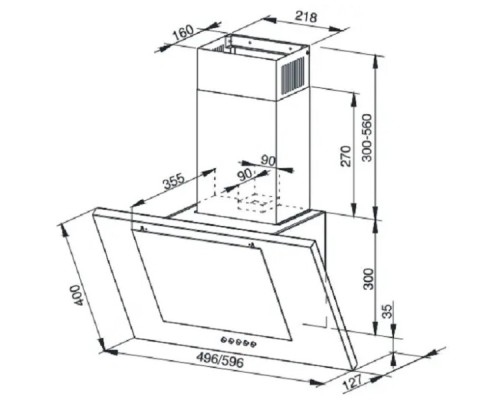 Купить  Каминная вытяжка Weissgauff Sigma 50 PB BL в интернет-магазине Мега-кухня 7