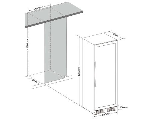 Купить  Винный шкаф Cellar Private CP165-1TB в интернет-магазине Мега-кухня 7