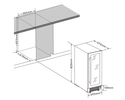 Купить  Винный шкаф Cellar Private CP020-1TBH в интернет-магазине Мега-кухня 5