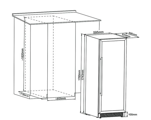 Купить  Встраиваемый винный шкаф Cellar Private CP165-2T в интернет-магазине Мега-кухня 2