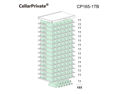 Купить  Винный шкаф Cellar Private CP165-1TB в интернет-магазине Мега-кухня 8