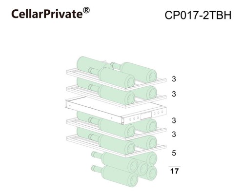 Купить  Винный шкаф Cellar Private CP017-2TBH в интернет-магазине Мега-кухня 5