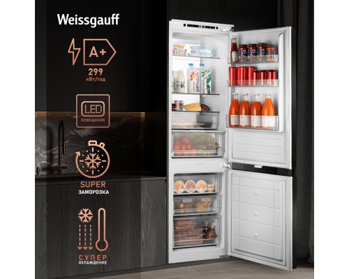 Купить Встраиваемый холодильник с инвертором Weissgauff WRKI 178 Total NoFrost Premium EcoFresh в интернет-магазине Мега-кухня 9 Купить Встраиваемый холодильник с инвертором Weissgauff WRKI 178 Total NoFrost Premium EcoFresh в интернет-магазине Мега-кухня 9