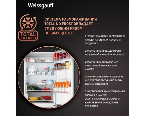 Купить Отдельностоящий холодильник с инвертором Weissgauff WRK 1970 DBG Full NoFrost Inverter в интернет-магазине Мега-кухня 10 Купить Отдельностоящий холодильник с инвертором Weissgauff WRK 1970 DBG Full NoFrost Inverter в интернет-магазине Мега-кухня 10