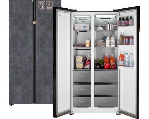 Купить Отдельностоящий холодильник с инвертором Weissgauff WSBS 590 NoFrost Inverter Premium Rock Glass в интернет-магазине Мега-кухня 1 Купить Отдельностоящий холодильник с инвертором Weissgauff WSBS 590 NoFrost Inverter Premium Rock Glass в интернет-магазине Мега-кухня 1