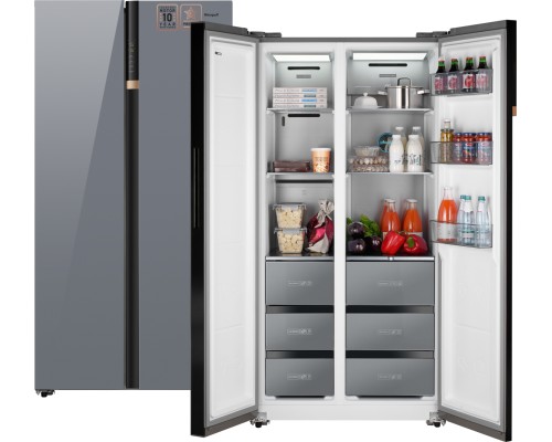 Купить Отдельностоящий холодильник с инвертором Weissgauff WSBS 590 NoFrost Inverter Premium Dark Grey Glass в интернет-магазине Мега-кухня 1 Купить Отдельностоящий холодильник с инвертором Weissgauff WSBS 590 NoFrost Inverter Premium Dark Grey Glass в интернет-магазине Мега-кухня 1