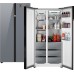 Купить Отдельностоящий холодильник с инвертором Weissgauff WSBS 590 NoFrost Inverter Premium Dark Grey Glass в интернет-магазине Мега-кухня 1