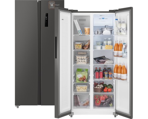 Купить Отдельностоящий холодильник с инвертором Weissgauff WSBS 500 Inverter NoFrost Dark Grey в интернет-магазине Мега-кухня 2 Купить Отдельностоящий холодильник с инвертором Weissgauff WSBS 500 Inverter NoFrost Dark Grey в интернет-магазине Мега-кухня 2