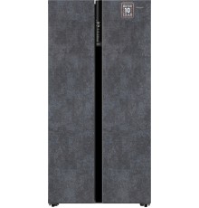 Отдельностоящий холодильник с инвертором Weissgauff WSBS 600 NoFrost Inverter Rock Glass